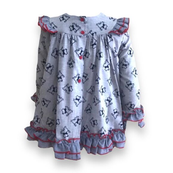 LOLITTOS | Gray & Red | DOGS PRINT TWO PIECES DRESS SET - Picture 13 of 16